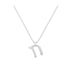 Het - Hebrew Alef-Bet letter diamond Necklace - Het letter